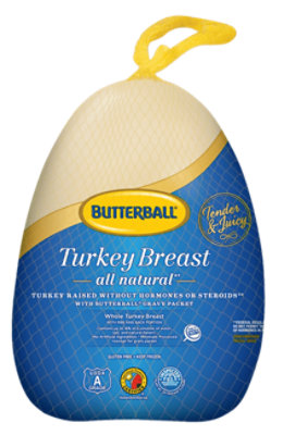 Butterball Turkey Breast Bone In Whole Frozen - Weight Between 4-8 Lb - Image 1