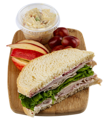 Haggen Half Peppered Turkey Sandwich w/ Fruit & Potato Salad - Each - Image 1