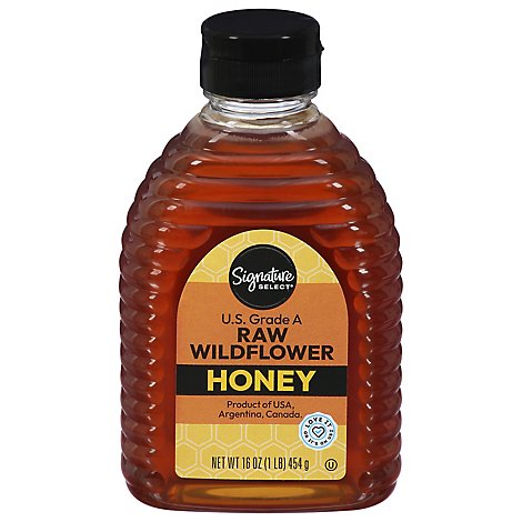 Signature Select Wildflower Honey Raw - 16 Oz