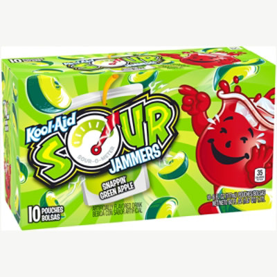 Kool-Aid Sour Jammers Snappin Green Apple Soft Drink Pouches - 10-6 Fl. Oz. - Image 5