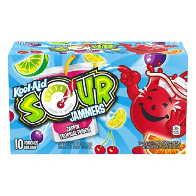 Kool-Aid Sour Jammers Zappin' Tropical Punch Artificially Flavored