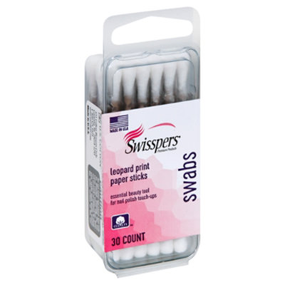 Swiss Cotton Swabs Ppr Stk Leopard - 60 Count