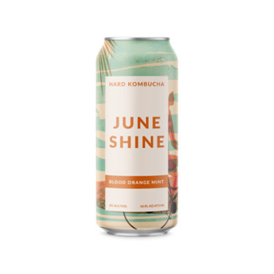 Juneshine Blood Orange Mint Hard Kombucha In Cans - 16 Fl. Oz.