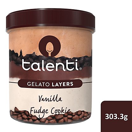 Talenti Vanilla Fudge Cookie Gelato Layers - 303.3 Grams - Image 1