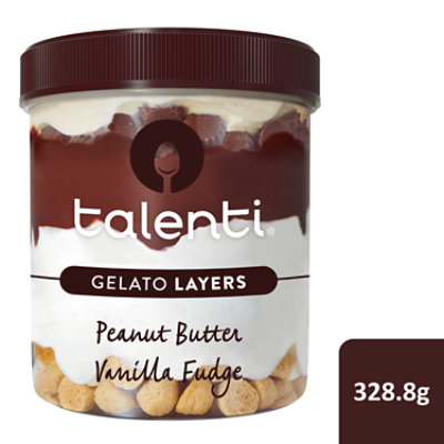 Talenti Layers Peanut Butter Vanilla Fudge Gelato 328.8 Grams Safeway