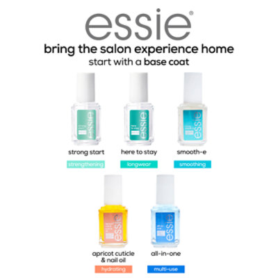 essie salon quality nail care vegan formula clear base coat Here To Stay - 0.46 Fl. Oz. - Image 5