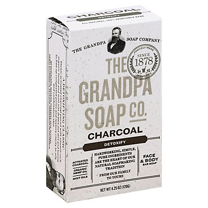 The Grandpa Soap Company Soap Bar Charcoal - 4.25 Oz - Image 1