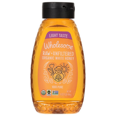 Wholesome Sweeteners Honey Wht Raw Unfltrd Sqz - 16 Oz - Image 3