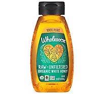 Wholesome Sweeteners Honey Wht Raw Unfltrd Sqz - 16 Oz