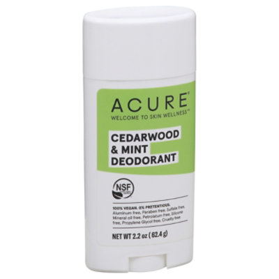 Acure Mint Cedar Deodorant - 2.25 Oz