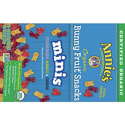 Annies Homegrown Organic Bunny Fruit Snacks Minis Strawberry Mango & Cherry - 5-0.8 Oz - Image 6