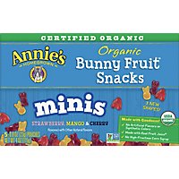 Annies Homegrown Organic Bunny Fruit Snacks Minis Strawberry Mango & Cherry - 5-0.8 Oz - Image 2