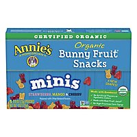 Annies Homegrown Organic Bunny Fruit Snacks Minis Strawberry Mango & Cherry - 5-0.8 Oz - Image 1