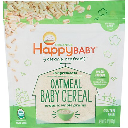 Happy Baby Organics Oatmeal Cereal - 7 Oz - Image 2