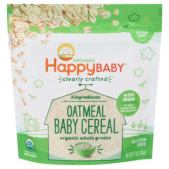 Happy Baby Organics Oatmeal Cereal - 7 Oz