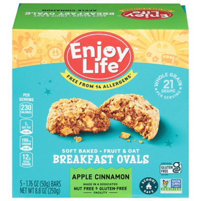 Enjoy Life Bar Brkfst Oval Apple Cin - 8.8 Oz