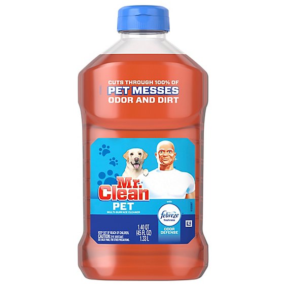 Mr. Clean Pet Cleaner Multi Surface With Febereze Freshness Odor Defense - 45 Fl. Oz.