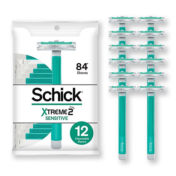Schick Xtreme 2 Mens Disposable Razors - 12 Count