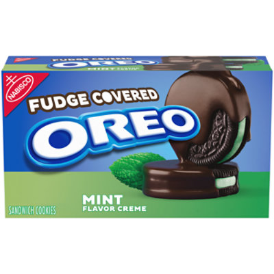 OREO Cookies Sandwich Chocolate Fudge Covered Mint - 9.9 Oz
