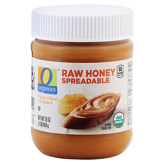 O Organics Honey Raw Spreadable - 16 Oz
