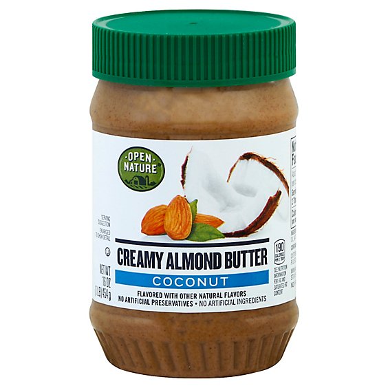 Open Nature Almond Butter Creamy Coconut - 16 Oz