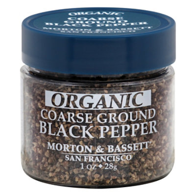 Morton & Bassett Spices Organic Course Ground Black Pepper - 1oz