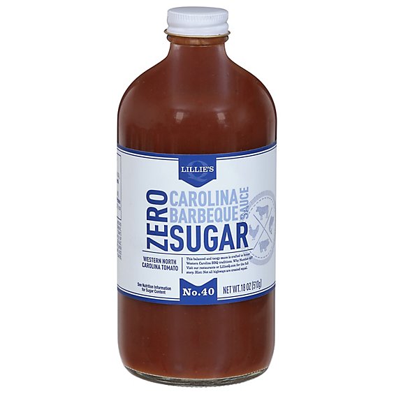Lillies Q Sauce Barbeque Zero Sugar Carolina - 18 Oz