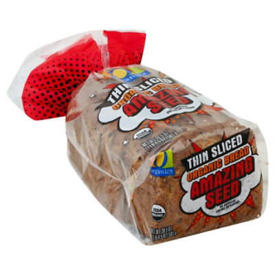 O Organics Bread Amazing Seed Thin Slcd - 20.5 Oz