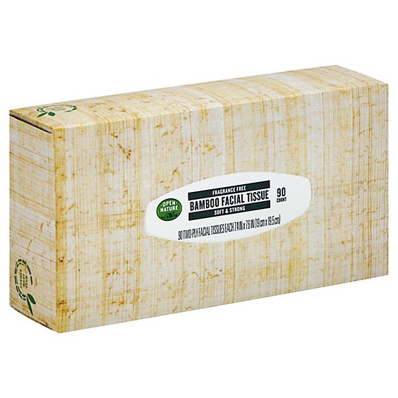 Open Nature Facial Tissue Bamboo - 90 Count