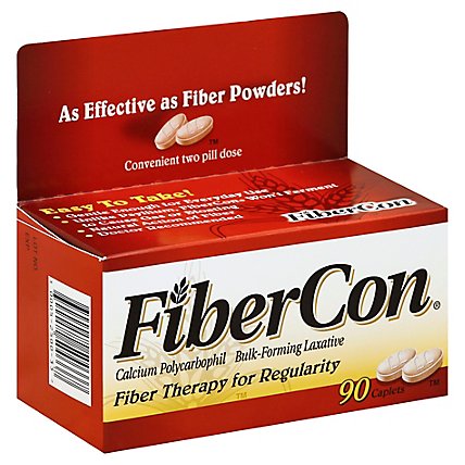 Fibercon Fiber Laxative Tablets - 90 Count - Image 1