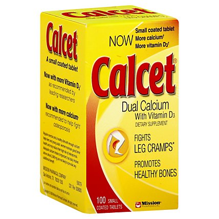 Calcet Calcium Tab - 100 Count - Image 1