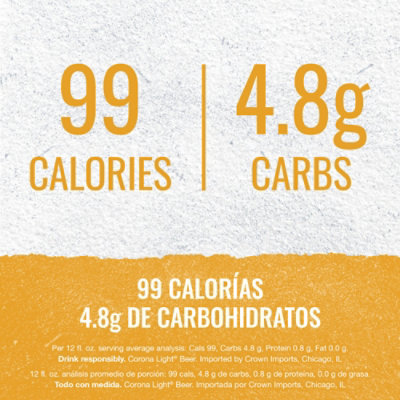 Corona Light Mexican Beer Cans 4.0% ABV - 24-12 Fl. Oz. - Image 3