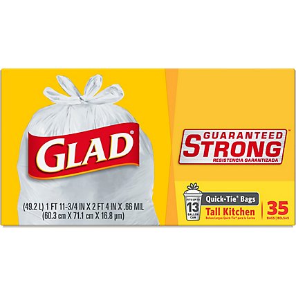 Glad Qk Tie Kit Tall 13 Gal - 35 Count - Image 2