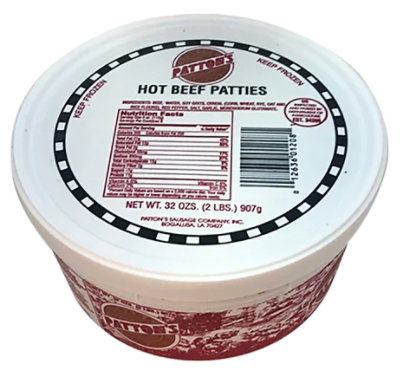 Patton Hot Beef Patty - Each - Image 1