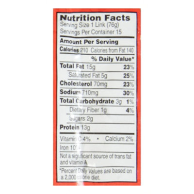 Richards Crazy Cajun Link Sausage - 2.5 Lb - Image 4