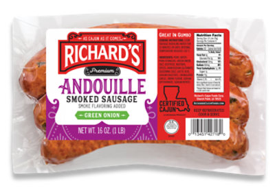 Richards Andouille With Green Onion - 16 Oz - Image 1