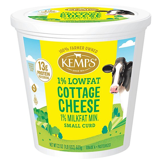Kemps 1% Lowfat Small Curd Cottage Cheese - 22 Oz