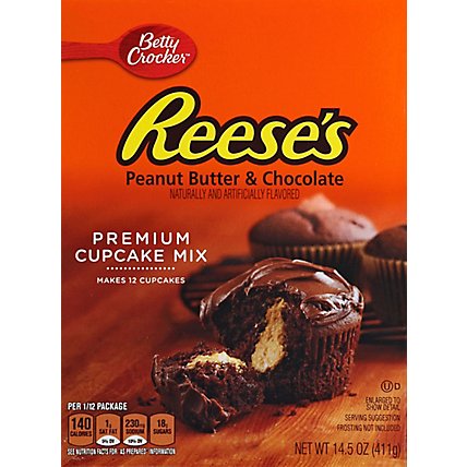 Betty Crocker Reeses Peanut Butter & Chocolate Cupcake Mix - 14.5 Oz - Image 2