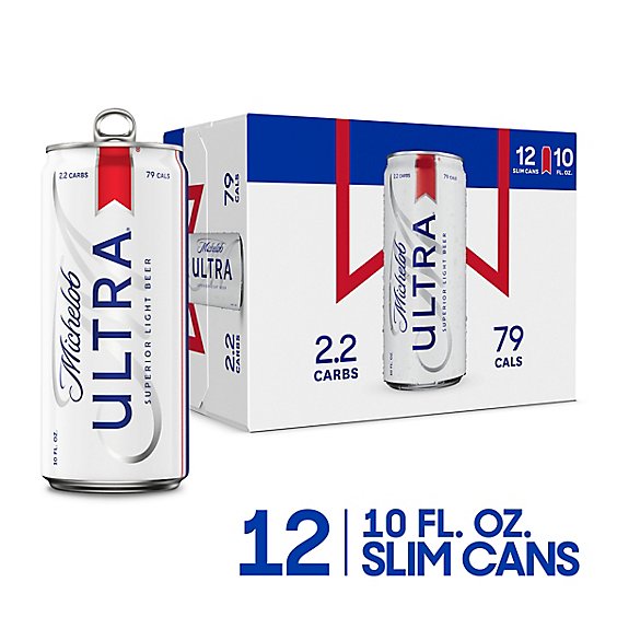 Michelob Ultra Superior Light Beer Cans - 12-10 Fl. Oz.