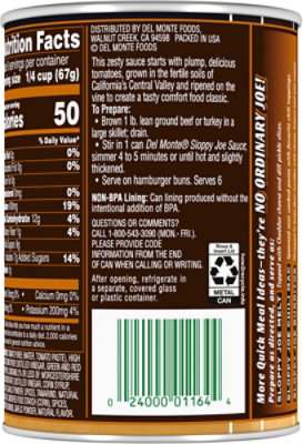 Del Monte Original Sloppy Joe Sauce Can - 15 Oz - Image 5