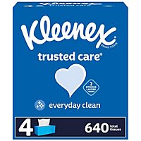 Kleenex Trusted Care Facial Tissues Flat Box - 640 Count - Image 1