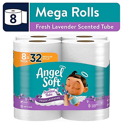 Angel Soft Lavender Scented 8 Mega Roll Bath Tissue - Each  - Image 2