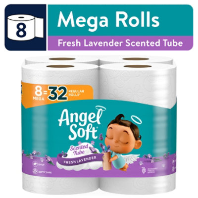 Angel Soft Lavender Scented 8 Mega Roll Bath Tissue - Each  - Image 1