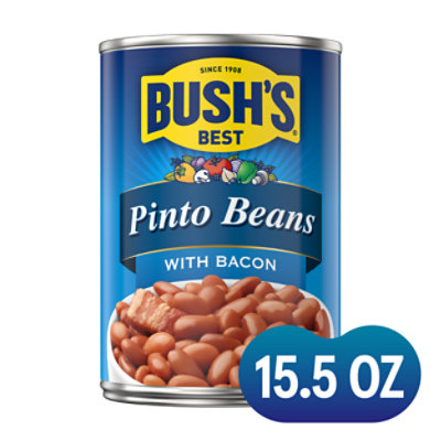 BUSH'S BEST Beans Pinto With Bacon - 15.5 Oz - Image 1