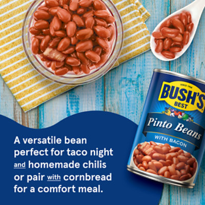 BUSH'S BEST Beans Pinto With Bacon - 15.5 Oz - Image 2