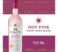 Menage a Trois Hot Pink Rose Wine Bottle - 750 Ml