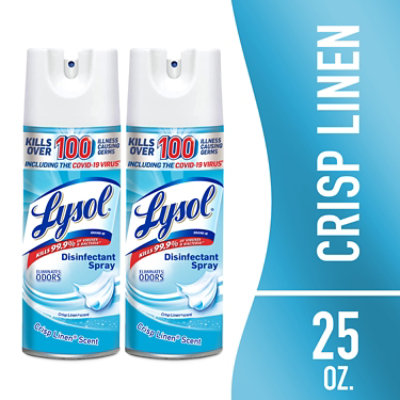 Lysol Crisp Linen Disinfectant Spray Sanitizing Pack - 2-12.5 Fl. Oz. - Image 1