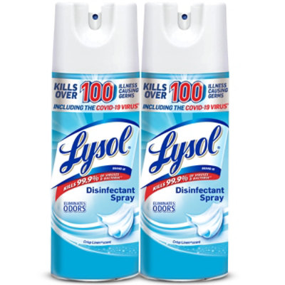 Lysol Crisp Linen Disinfectant Spray Sanitizing Pack - 2-12.5 Fl. Oz. - Image 2