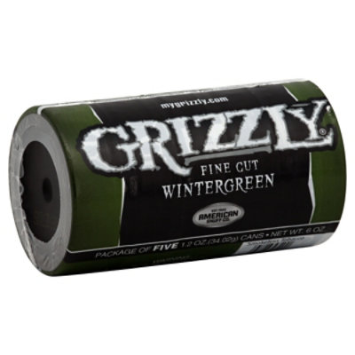 Grizzly Wintergreen Fine Cut 5 Count Safeway
