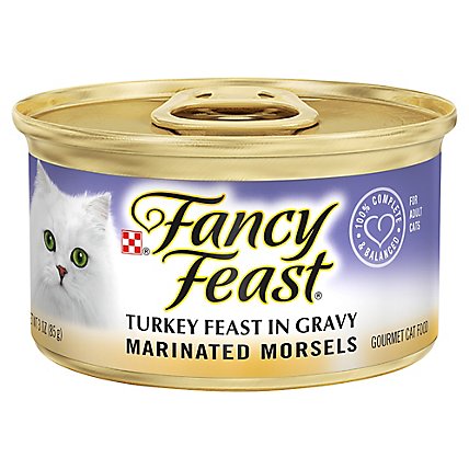 Fancy Feast Cat Food Wet Turkey In Gravy Marinated Morsels - 3 Oz - Image 1